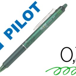 Bolígrafo Pilot Frixion Clicker borrable tinta verde claro